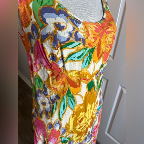 Jams World Dress Small Sleeveless Short Vintage 90s Y2K Hawaiian USA Tropical - Picture 3 of 8